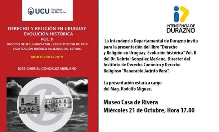 Derecho y Religión en Uruguay. Presentación Durazno